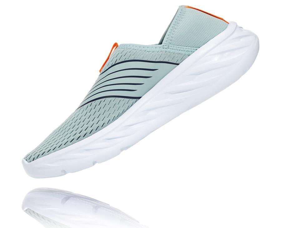 Hoka One One Ora Recovery Sandaler Dam - Blå/Vita - DHKCJ-1503